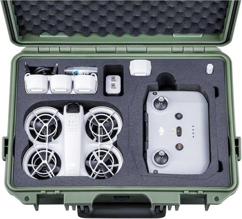 Lykus Titan N110 Waterproof Hard Case for DJI Neo Combo, RC-N3/DJI RC 2, Support Up to 7 batteries [CASE ONLY] - Image 1